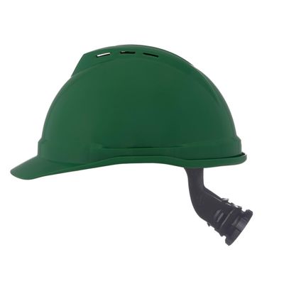 MSA 10034032 V-Gard 500 Cap Style Safety Hard Hat With 6-Point Fas-Trac III Ratchet Suspension | Polyethylene Shell, Self Adjusting Crown Straps - Standard Size in Hi-Viz Green