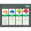 MSA 10034032 V-Gard 500 Cap Style Safety Hard Hat With 6-Point Fas-Trac III Ratchet Suspension | Polyethylene Shell, Self Adjusting Crown Straps - Standard Size in Hi-Viz Green view 3