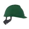 MSA 10034032 V-Gard 500 Cap Style Safety Hard Hat With 6-Point Fas-Trac III Ratchet Suspension | Polyethylene Shell, Self Adjusting Crown Straps - Standard Size in Hi-Viz Green view 4