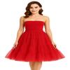 BellaSous Malco Modes Women's Tea Length Petticoat for Poodle Skirt | SMD Red Slip Skirt for Vintage 50s Dress view 2