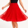 BellaSous Malco Modes Women's Tea Length Petticoat for Poodle Skirt | SMD Red Slip Skirt for Vintage 50s Dress view 3