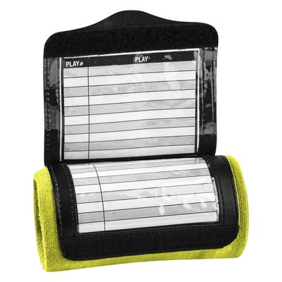 Champro Triple Wristband Playbook, Adult, Optic Yellow