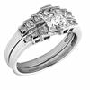 1000 Jewels Ophelia: 1.06ct Russian Ice on Fire CZ 2 pc Wedding Ring Set 316 Stainless Steel, 3189 sz 8.0 view 2