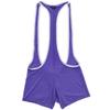 YiZYiF Men's Jockstrap Bodysuit Soft Thin Freestyle Wrestling Singlet Underwear Purple X-Large view 2