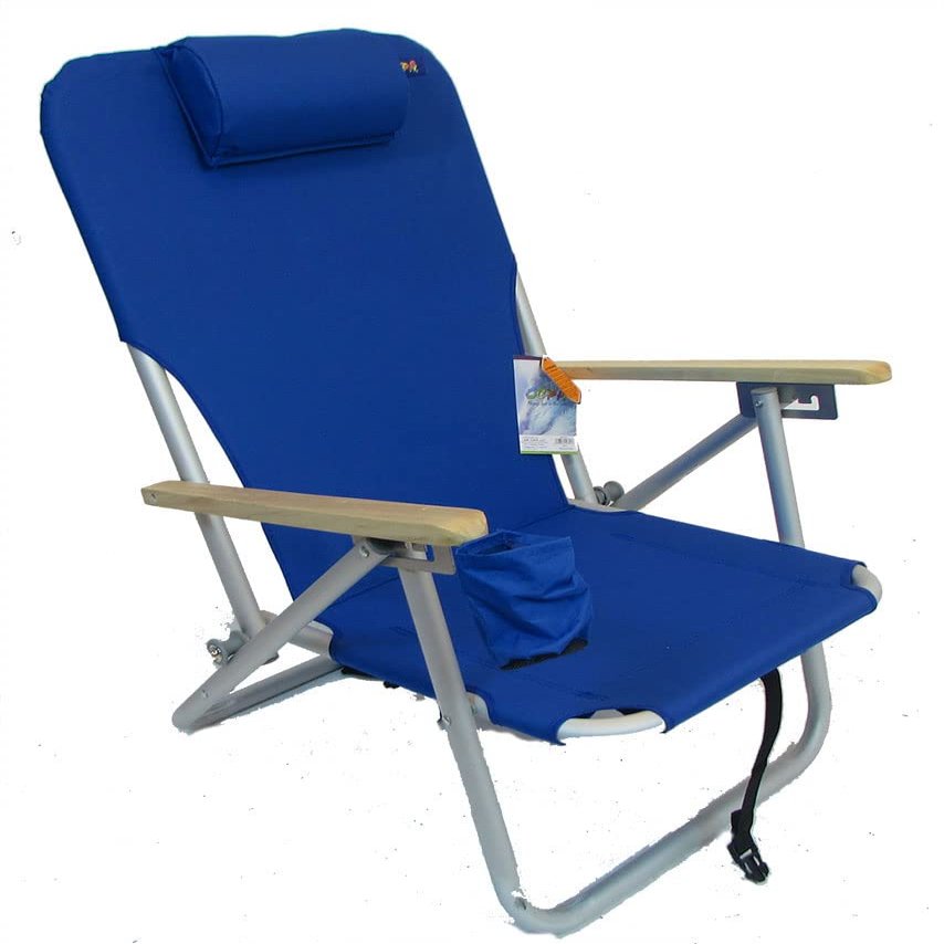 COPA 4 Position Aluminum Folding Backpack Chair (Royal Blue)