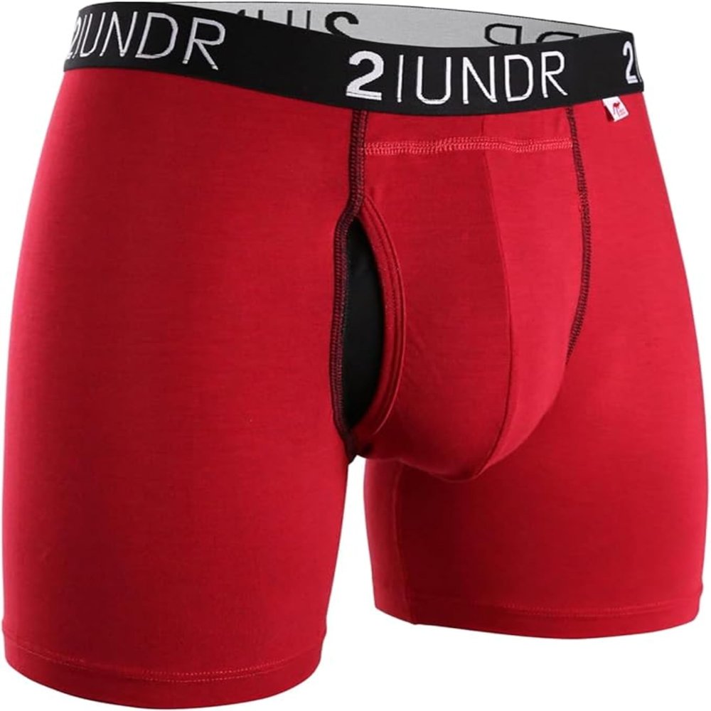 2UNDR Swing Shift 6" Mens Boxer Brief | Mens Pouch Underwear with Patented Joey Pouch | Modal Underwear Men | Moisture Wicking