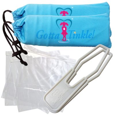 Gotta Tinkle! Portable Reusable Female Urination Device (Teal & Teal)