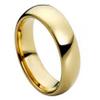 Wedding Rings for Him and Her - 7mm Tungsten Carbide High Polish Gold Plated Classic Dome - Couple Rings Set - Wedding Bands for Couples - Wedding Band Sets for Couples view 1