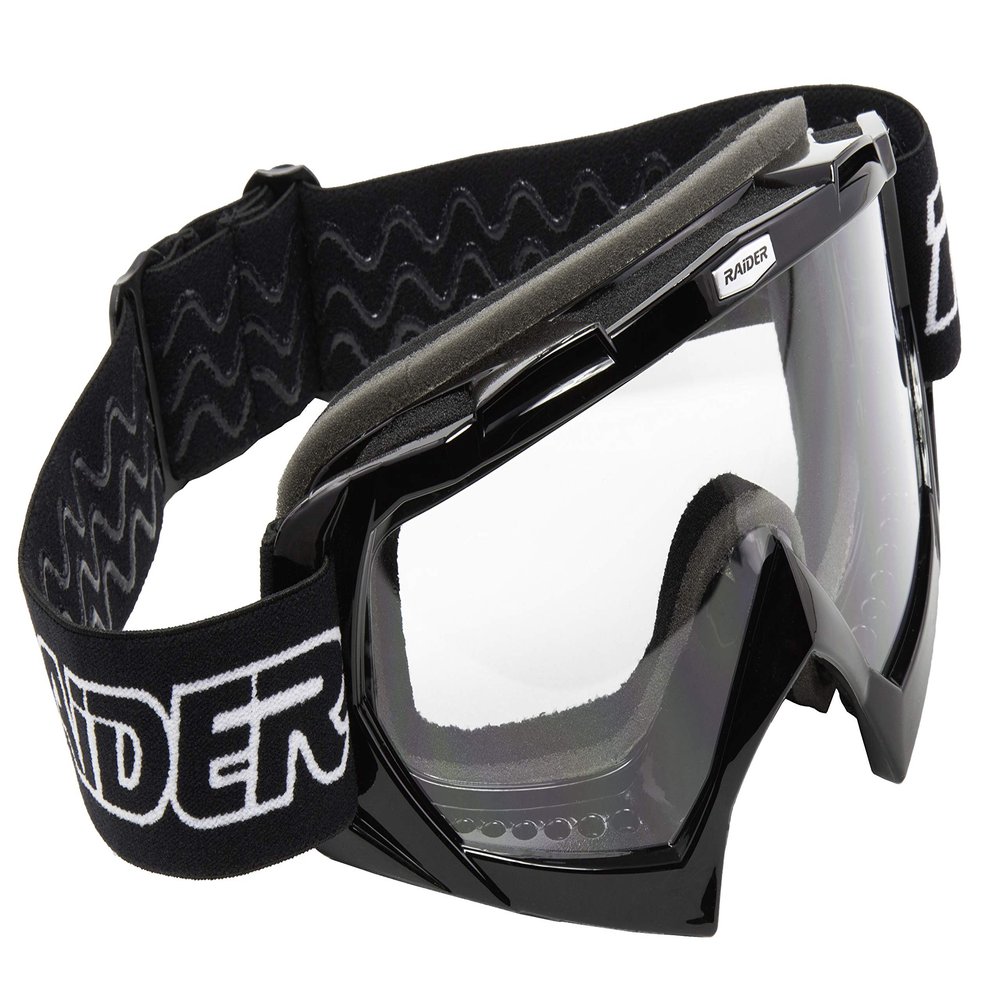 Raider 26-008 Surge Unisex-Adult Anti-Fog Scratch-Resistant Goggles (Black Frame/Clear, Dual Lens)