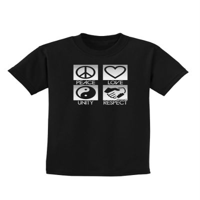 TOOLOUD Plur Squares BnW Childrens Dark T-Shirt - Black - XL
