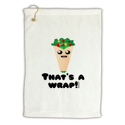 TOOLOUD Thats A Wrap Cute Wrap Micro Terry Gromet Golf Towel 16" x 25"