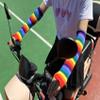 SYAYA Women Striped Long Fingerless Gloves, Winter Knitted Arm Warmers For Punk Rock/Cosplay/Goth/Christmas Party WM-S-G5 (Flag) view 4