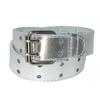 CTM Kids' 1 Inch Wide Leather Two Hole Jean Belt, Medium, Silver view 1