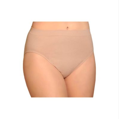 Ahh by Rhonda Shear Women's Seamless High Cut Brief, Nude, 2X