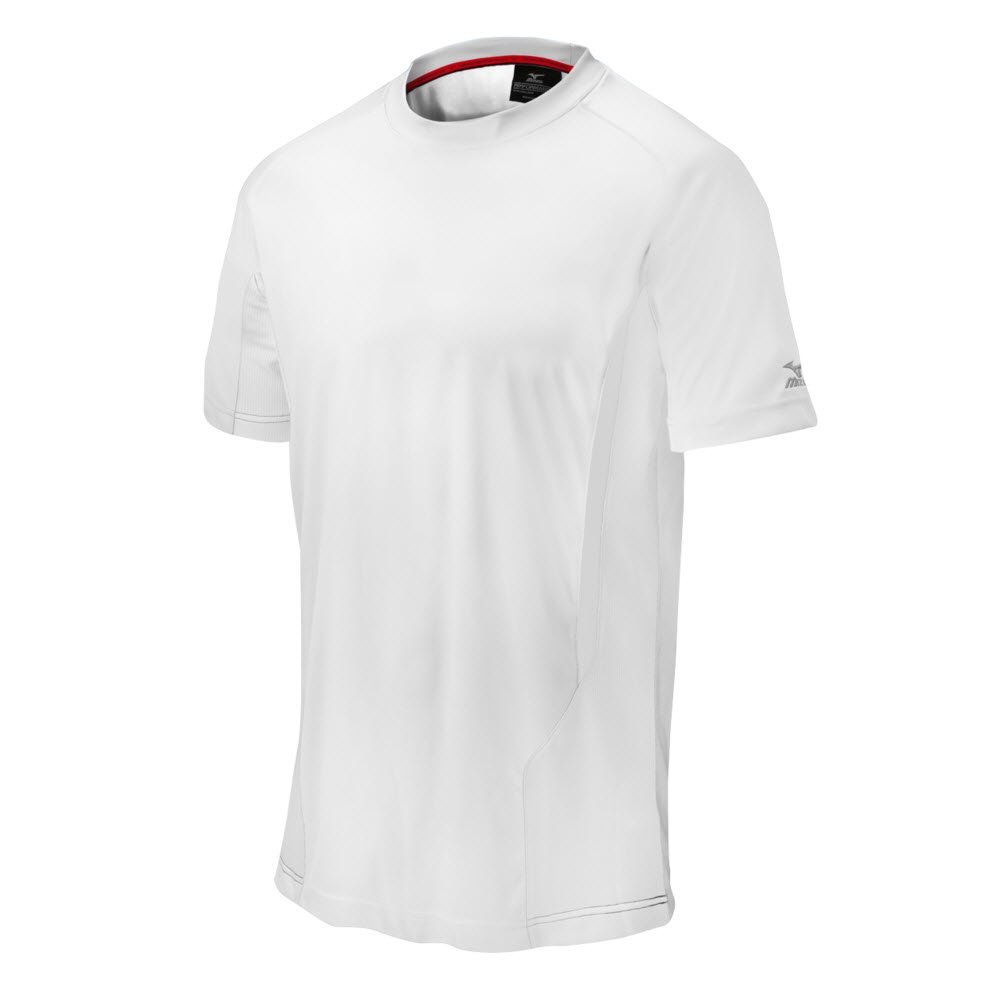 Mizuno Youth Elite Crew Top, White, Small