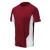 Mizuno Youth Elite Crew Top, Cardinal/White, X-Large view 1