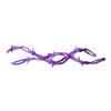 Barbed Wire Barb Bobbed - Vinyl Decal Sticker - 12" x 2.75" - Purple Flames view 1