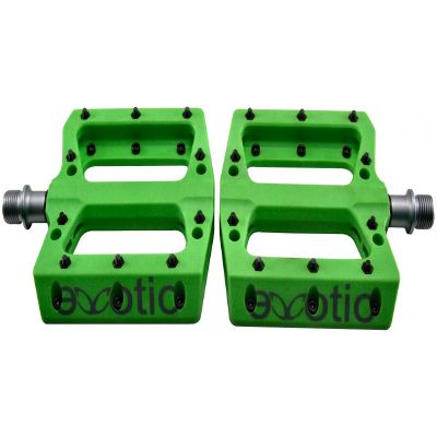 CarbonCycles Exotic Thermoplastic Flat BMX MTB Pedals, 6 Colors 350 g/Pair Replaceable Pins