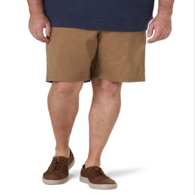 Lee Men's Extreme Motion Flat Front Short Original Khaki 36