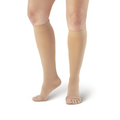 Ames Walker AW 201 Medical Support Open Toe Knee Highs 20-30 mmHg Beige XL