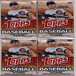 4 (Four) Packs - 2015 Topps Update Baseball Hobby Packs (10 Cards Per Pack) Look for Autographs, Relics and Rookie Cards (Kris Bryant, Correa, Buxton, Addison Russell, Noah Syndergaard, Joey Gallo and Many More)