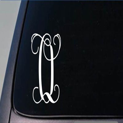 EZ-STIK Monogram O Vine initialI360 6 inch Tall Sticker Decal Letters Gift