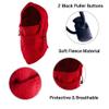 Fleece Windproof Ski Face Mask Balaclavas Hood by Super Z Outlet (Red),One Size view 4