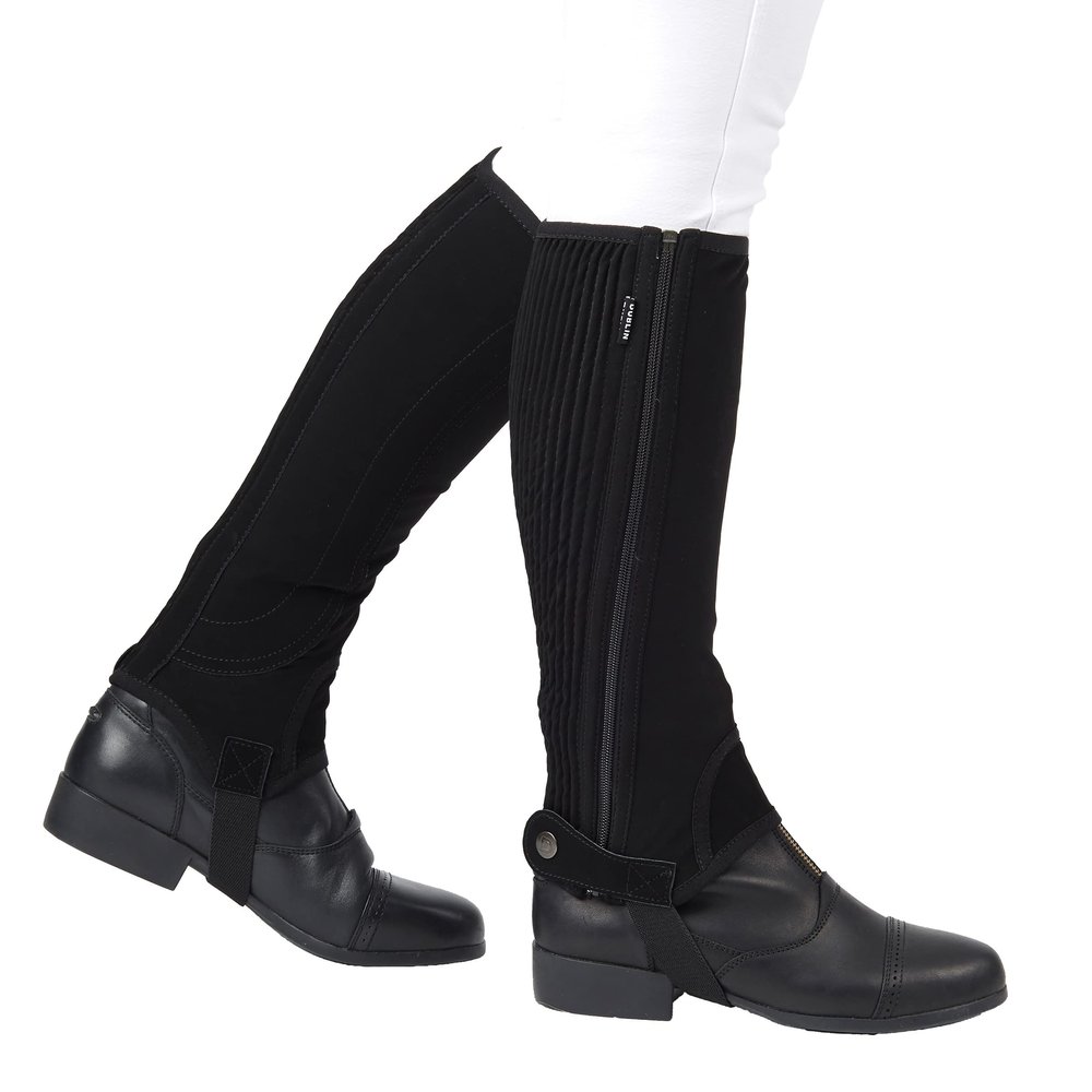 Dublin Easy-Care Half Chaps II, Black, Childs Medium