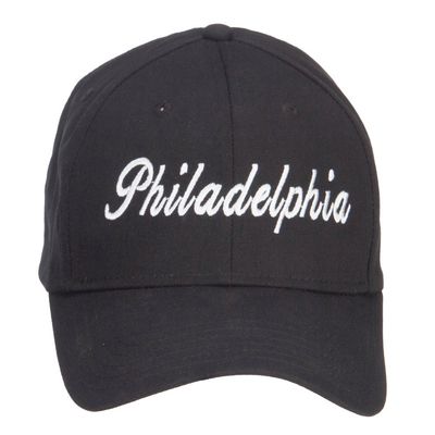 e4Hats.com City of Philadelphia Embroidered Cap - Black OSFM