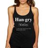 ALLNTRENDS Women's Tank Top Hangry Hungry Lack of Food Han-Gry (XL, Vintage Black) view 1