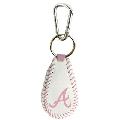 MLB Atlanta Braves Baseball Keychain, One Size, Pink