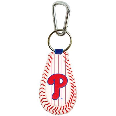 MLB Philadelphia Phillies Pinstripe Baseball Keychain, One Size, Black