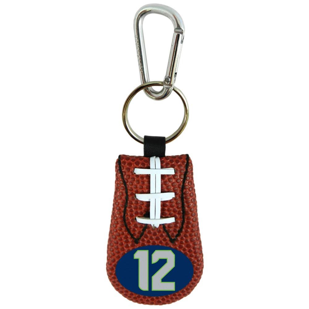 Gamewear NFL Seattle Seahawks 12 Fan Classic Football Keychain, One Size, Black