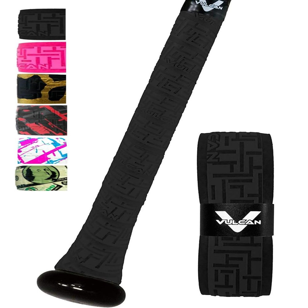 Vulcan | 0.50mm Bat Grip | Baseball/Softball | Black