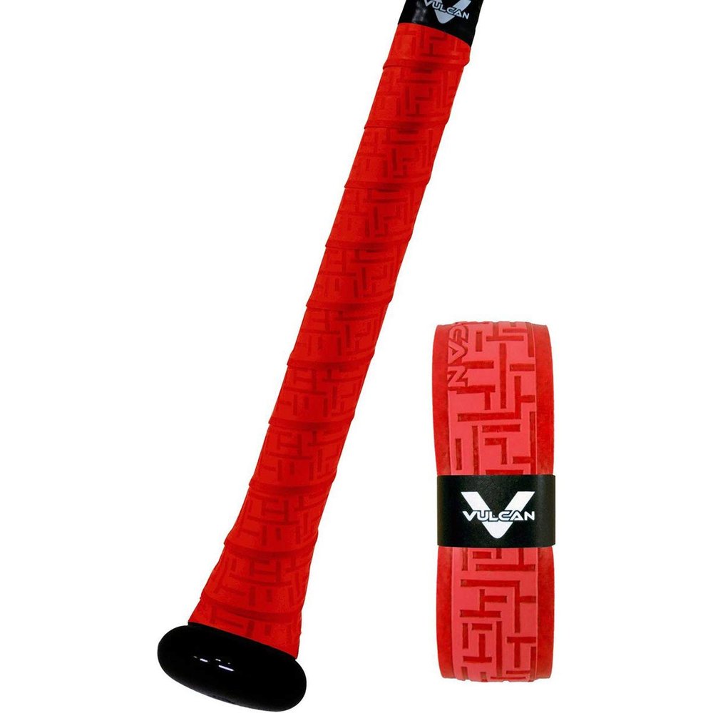 Vulcan | 0.50mm Bat Grip | Baseball/Softball | Bright Red
