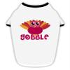 TOOLOUD Cute Gobble Turkey Pink Cotton Dog Shirt White with Black XL view 1