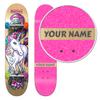 SkateXS Personalized Beginner Unicorn Girls Skateboard view 1