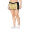 Gia-Mia Dance Women's Sequin Blockshort Yoga Jazz Hip Hop Costume Performance Team, Gold, XL view 1