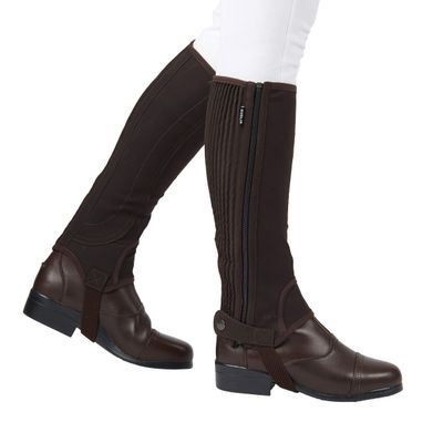 Dublin Easy-Care Half Chaps II, Brown, Adults Extra Small
