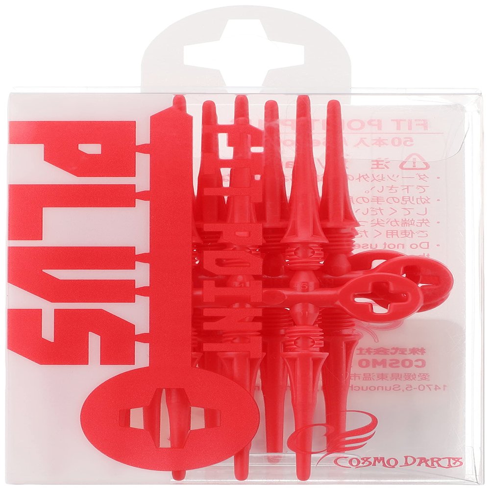 Cosmodarts Fit Point Plus Tip, Red, 50 Count