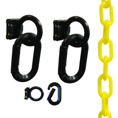 Mr. Chain Loading Dock Kit, Yellow, 2-Inch Plastic Chain (72302)