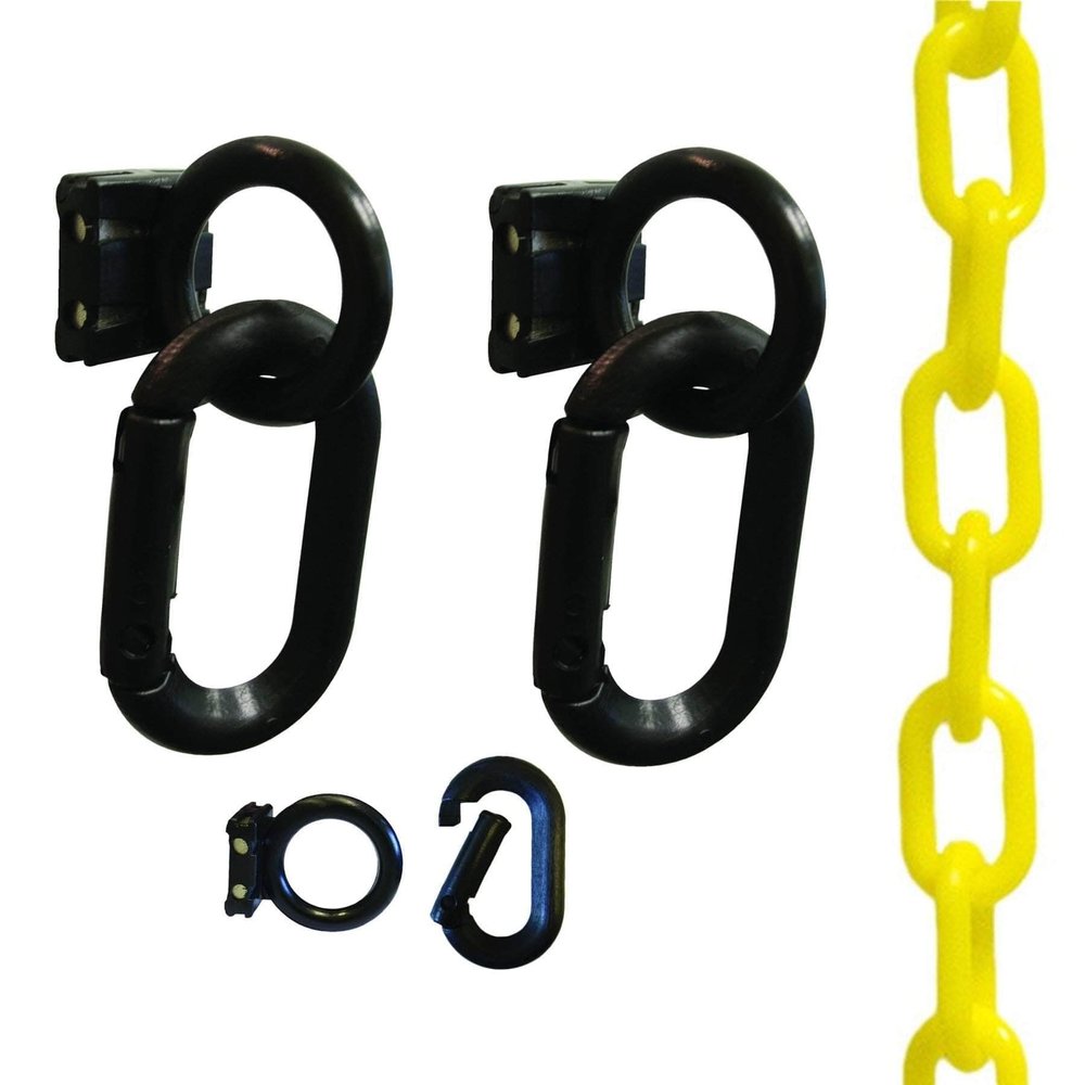 Mr. Chain Loading Dock Kit, Yellow, 2-Inch Plastic Chain (72302)