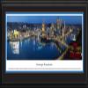 Pittsburgh, Pennsylvania at Twilight - Blakeway Panoramas Skyline Posters with Deluxe Frame view 1