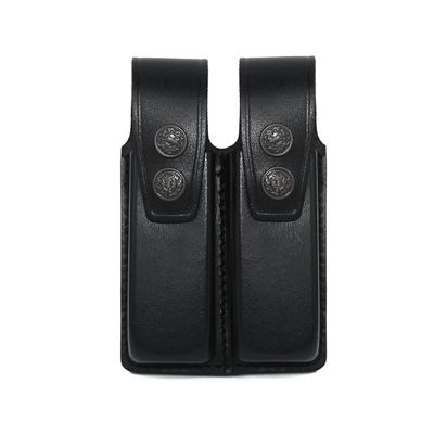 Koltster Leather Double Magazine Pouch/Carrier/case for Beretta 92, Taurus, CZ 75 Handmade! (ALIS006, Black)