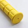 1 Pair of Soft Comfortable Non-Slip Smooth Rectangular Pattern Yellow Bike Grips with Wide End Fits Most Standard BMX Mountain Bikes (5.08in Long, 0.87in Hole Diameter, 1.06-1.57in Wide) view 2