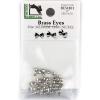 Hareline Fly Tying Brass Eyes - Medium, Nickel