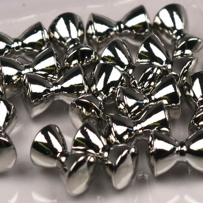 Hareline Fly Tying Brass Eyes - X-Small, Nickel