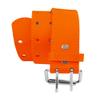Kids 2 Holes Belt Double Prong Buckle PU Leather Glittery - Orange Medium view 1