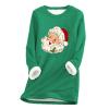 maisdgop Fleece Sweatshirts for Women Sherpa Lined Crewneck Sport Sweatshirt Comfy Long Sleeve Pullover Winter Thicken Tops view 3