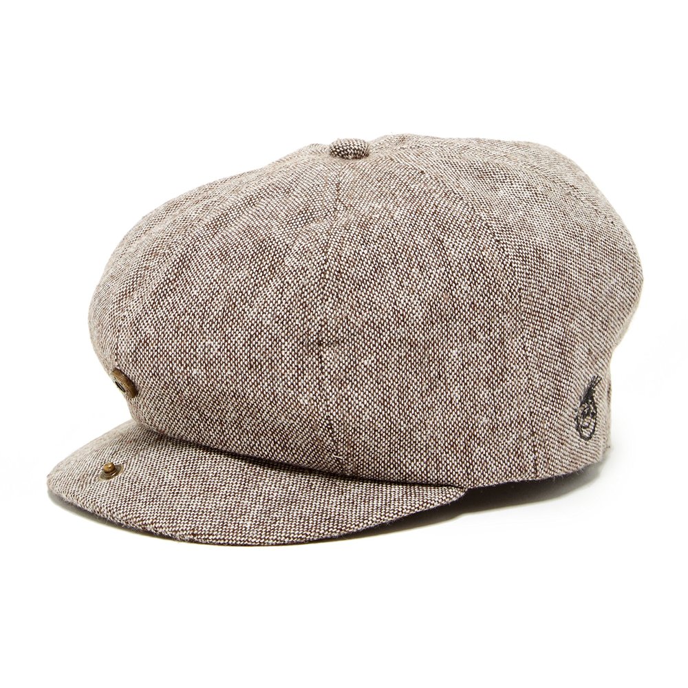 Born to Love - Toddler and Boy's Hat Tan and Brown Newsboy Cap (XXS (6-12 Months 46CM), Vintage w/Logo)